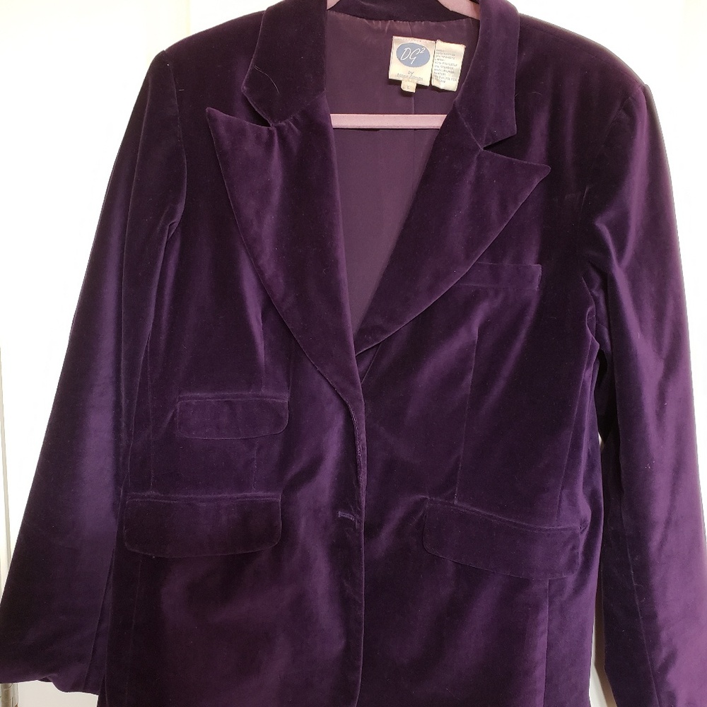 DIANE GILMAN Purple Velvet Jacket